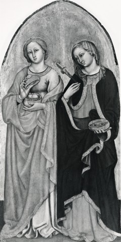 Anonimo — Priamo della Quercia - sec. XIV - Sant'Agata e santa Lucia — insieme